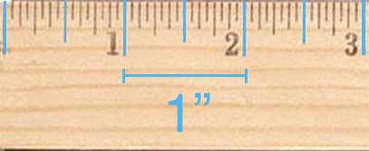 Ruler Inch Markings 