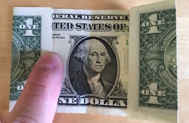 Create a Ruler from a Dollar Bill - Inch Calculator