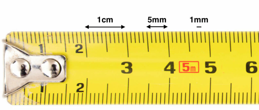 Tape Measure Markings Chart For Mm
