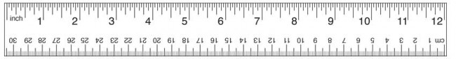 free printable inch ruler
