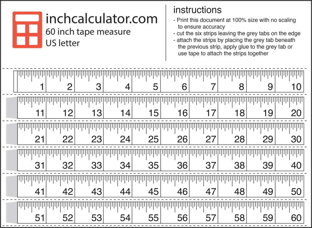 Printable Meter Tape