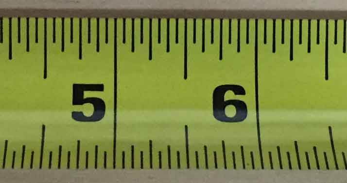 measuring tape marks