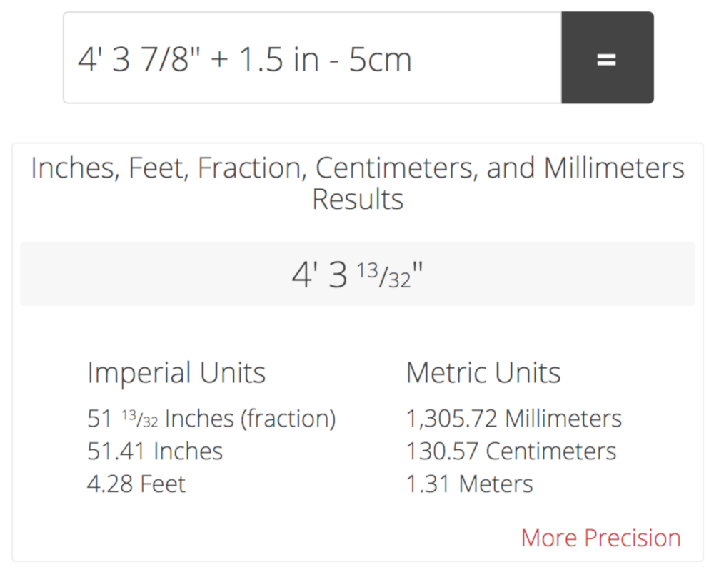 Feet and Inches Calculator Add or Subtract Feet, Inches