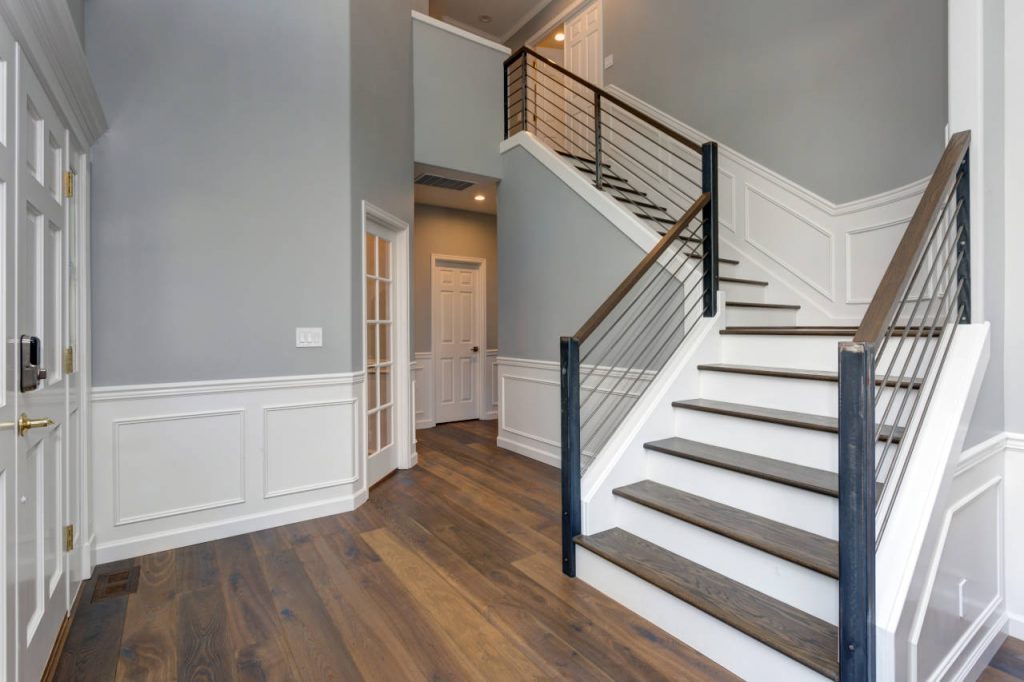 Cost To Install Wainscoting In 2024 Inch Calculator   Wainscoting On Stairs 1024x682 