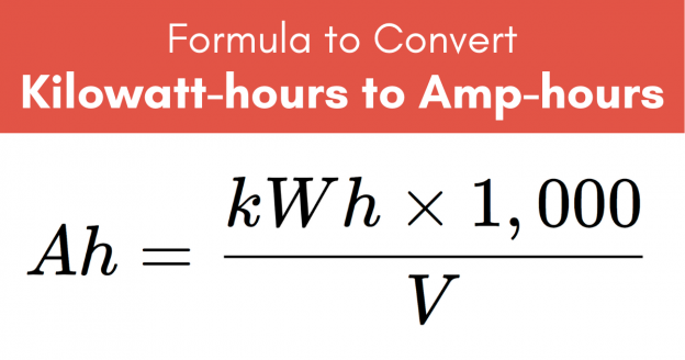 Kilowatt-Hours (kWh) to Amp-Hours (Ah) Conversion Calculator