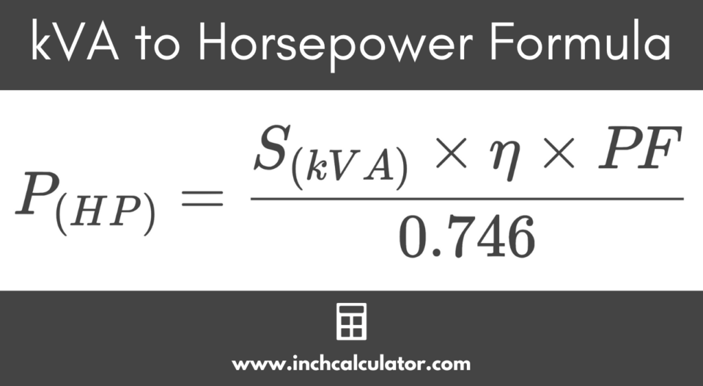 Kilovolt-amps (kva) To Horsepower Conversion Calculator