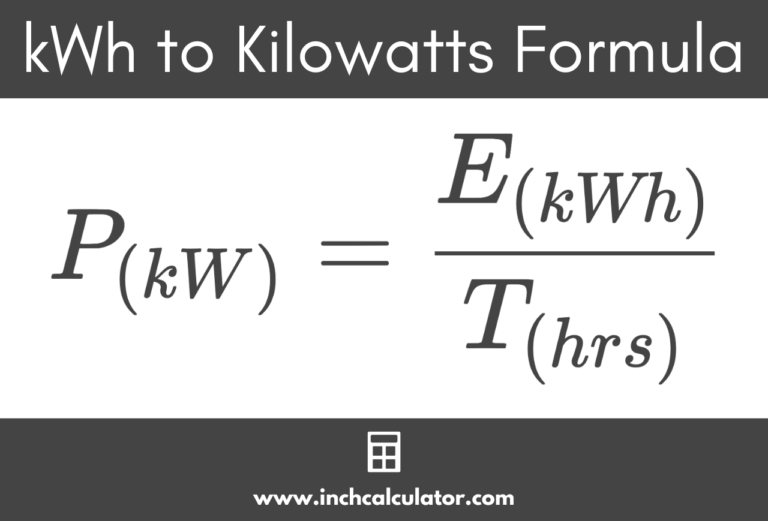 KilowattHours (kWh) to Kilowatts (kW) Conversion Calculator