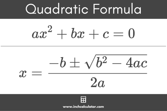 Quadratic Formula Calculator (with Steps) - Inch Calculator