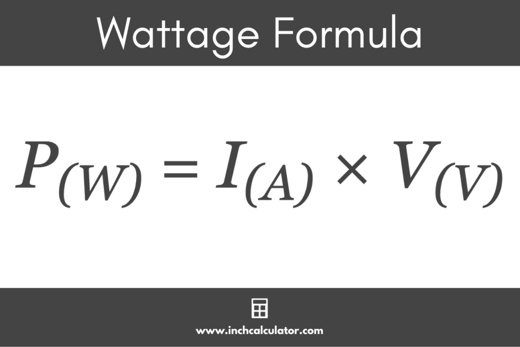 Wattage Calculator - Find Power In Watts - Inch Calculator